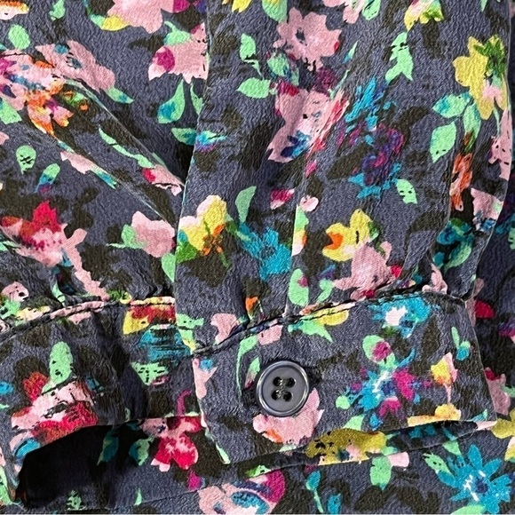 FEI Women's 100% Silk Floral Shift Dress Blue, Purple, Pinks Size 2 Old Money - Picture 10 of 10